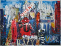 k-New York, 1997, Mischtechnik, 130x97cm